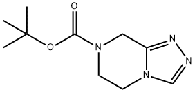 5,6-二氢-[1,2,4]三唑并[4,3-A]吡嗪-7(8H)-甲酸叔丁醇酯, 723286-79-1, 结构式