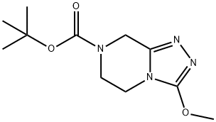 tert-butyl 3-methoxy-5,6-dihydro-[1,2,4]triazolo[4,3-a]pyrazine-7(8H)-carboxylate Struktur