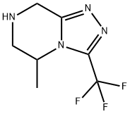 5,6,7,8-四氢-5-甲基-3-三氟甲基-1,2,4-噻唑并[4,3-A]吡嗪, 723286-87-1, 结构式