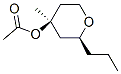 2H-Pyran-4-ol,tetrahydro-4-methyl-2-propyl-,acetate,(2S,4S)-(9CI) Struktur