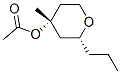 2H-Pyran-4-ol,tetrahydro-4-methyl-2-propyl-,acetate,(2R,4R)-(9CI) Structure