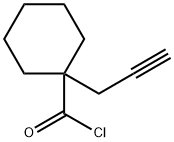 Cyclohexanecarbonyl chloride, 1-(2-propynyl)- (9CI) 化学構造式