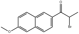 2-ブロモ-1-(6-メトキシ-2-ナフチル)-1-プロパノン 化学構造式