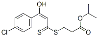 3-[[3-(4-クロロフェニル)-3-ヒドロキシ-1-チオキソ-2-プロペニル]チオ]プロピオン酸イソプロピル 化学構造式