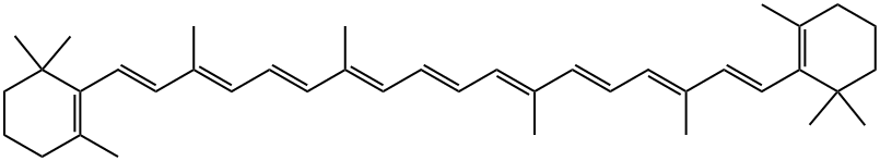 β-胡萝卜素,7235-40-7,结构式