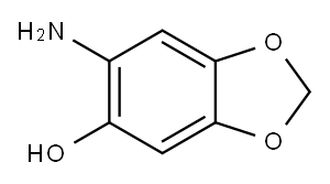1,3-Benzodioxol-5-ol,  6-amino- Structure