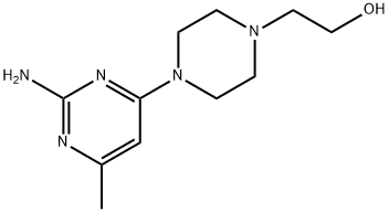 2-[4-(6-氨基-2-甲基嘧啶-4-基)哌嗪-1-基]乙醇, 723510-50-7, 结构式