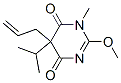 2-Methoxy-1-methyl-5-isopropyl-5-(2-propenyl)-4,6(1H,5H)-pyrimidinedione Structure