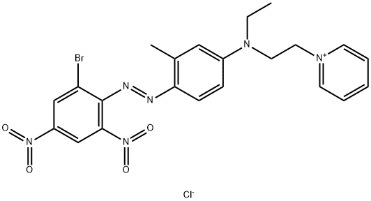 1-[2-[[4-[(2-bromo-4,6-dinitrophenyl)azo]-m-tolyl]ethylamino]ethyl]pyridinium chloride Structure