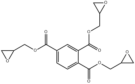 tris(oxiranylmethyl) benzene-1,2,4-tricarboxylate Structure