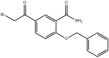 5-(bromoacetyl)-2-(phenylmethoxy)benzamide Structure