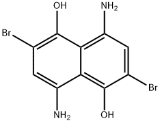 4,8-ジアミノ-2,6-ジブロモ-1,5-ナフタレンジオール 化学構造式