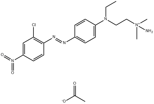 1-[2-[[4-[(2-chloro-4-nitrophenyl)azo]phenyl]ethylamino]ethyl]-1,1-dimethylhydrazinium acetate Struktur