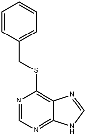 6-[(phenylmethyl)thio]-1H-purine Structure