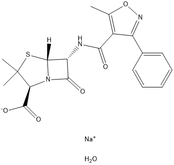 Oxacillin sodium monohydrate Struktur