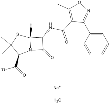 オキサシリンナトリウム一水和物 化学構造式