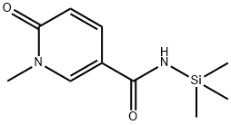 1,6-ジヒドロ-1-メチル-6-オキソ-N-トリメチルシリル-3-ピリジンカルボアミド 化学構造式