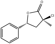 cis-3-chlorodihydro-3-methyl-5-phenylfuran-2(3H)-one Struktur
