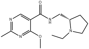 N-[[(2S)-1-ethylpyrrolidin-2-yl]methyl]-4-methoxy-2-methyl-pyrimidine- 5-carboxamide Structure