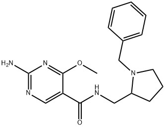 2-Amino-N-[(1-benzyl-2-pyrrolidinyl)methyl]-4-methoxy-5-pyrimidinecarboxamide Structure