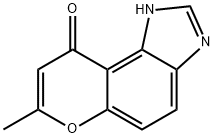 Pyrano[3,2-e]benzimidazol-9(1H)-one, 7-methyl- (9CI) 化学構造式