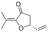 3(2H)-Furanone, 5-ethenyldihydro-2-(1-methylethylidene)-, (5R)- (9CI) Structure