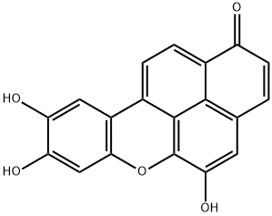 5,8,9-トリヒドロキシ-1H-ナフト[2,1,8-mna]キサンテン-1-オン 化学構造式