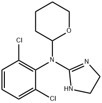 N-(2,6-ジクロロフェニル)-N-(テトラヒドロ-2H-ピラン-2-イル)-4,5-ジヒドロ-1H-イミダゾール-2-アミン 化学構造式