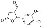 4-(3',4'-dimethoxyphenyl)-3-acetyl-4-butanolide 化学構造式