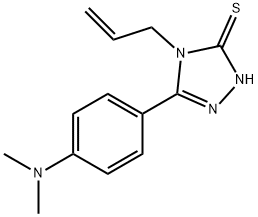 4-アリル-5-[4-(ジメチルアミノ)フェニル]-4H-1,2,4-トリアゾール-3-チオール 化学構造式