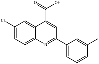 6-クロロ-2-(3-メチルフェニル)キノリン-4-カルボン酸 化学構造式