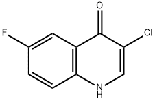4(1H)-Quinolinone,  3-chloro-6-fluoro- 化学構造式