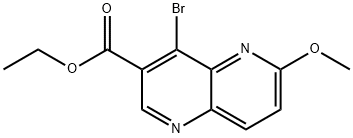 4-溴-6-甲氧基-1,5-萘啶-3-羧酸乙酯,724788-64-1,结构式
