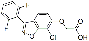 [[7-Chloro-3-(2,6-difluorophenyl)-1,2-benzisoxazol-6-yl]oxy]acetic acid 结构式