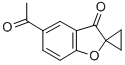 5-アセチルスピロ[ベンゾフラン-2(3H),1'-シクロプロパン]-3-オン 化学構造式