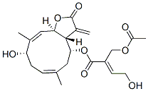 (2E)-2-[(Acetyloxy)methyl]-4-hydroxy-2-butenoic acid (3aR,4R,6E,9S,10E,11aR)-2,3,3a,4,5,8,9,11a-octahydro-9-hydroxy-6,10-dimethyl-3-methylene-2-oxocyclodeca[b]furan-4-yl ester Structure