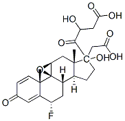 9beta,11beta-epoxy-6alpha-fluoro-17,21-dihydroxypregna-1,4-diene-3,20-dione 17,21-di(acetate) Struktur