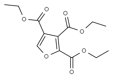 2,3,4-フラントリカルボン酸トリエチル 化学構造式