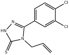 4-アリル-5-(3,4-ジクロロフェニル)-4H-1,2,4-トリアゾール-3-チオール 化学構造式