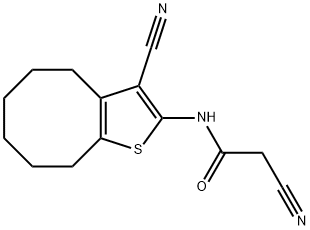 2-cyano-N-(3-cyano-4,5,6,7,8,9-hexahydrocycloocta[b]thien-2-yl)acetamide Structure