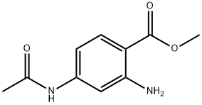 Benzoic acid, 4-(acetylamino)-2-amino-, methyl ester (9CI) Structure