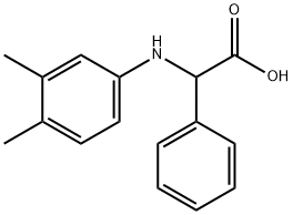 2-((3,4-二甲基苯基)氨基)-2-苯乙酸, 725252-91-5, 结构式