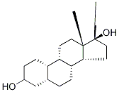 (3β,5α,17α)-19-Norpregnane-3,17-diol 化学構造式