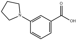 3-ピロリジン-1-イル安息香酸 化学構造式