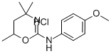 4H-1,3-Oxazin-2-amine, 5,6-dihydro-N-(4-methoxyphenyl)-4,4,6-trimethyl -, monohydrochloride Structure