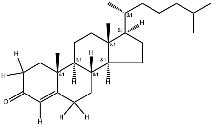 4-胆甾烯-3-酮-D5, 72560-60-2, 结构式