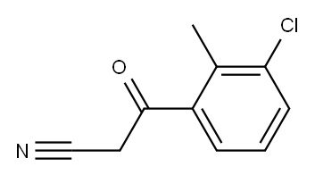 3-(3-氯-2-甲基苯基)-3-氧代丙腈, 72569-28-9, 结构式