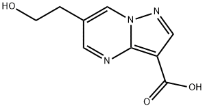 6-(2-ヒドロキシエチル)ピラゾロ[1,5-A]ピリミジン-3-カルボン酸 化学構造式