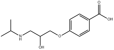 4-(2-ヒドロキシ-3-イソプロピルアミノプロポキシ)安息香酸 化学構造式