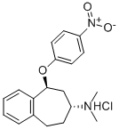 5H-Benzocyclohepten-7-amine, 6,7,8,9-tetrahydro-N,N-dimethyl-5-(4-nitr ophenoxy)-, monohydrochloride, trans- Structure